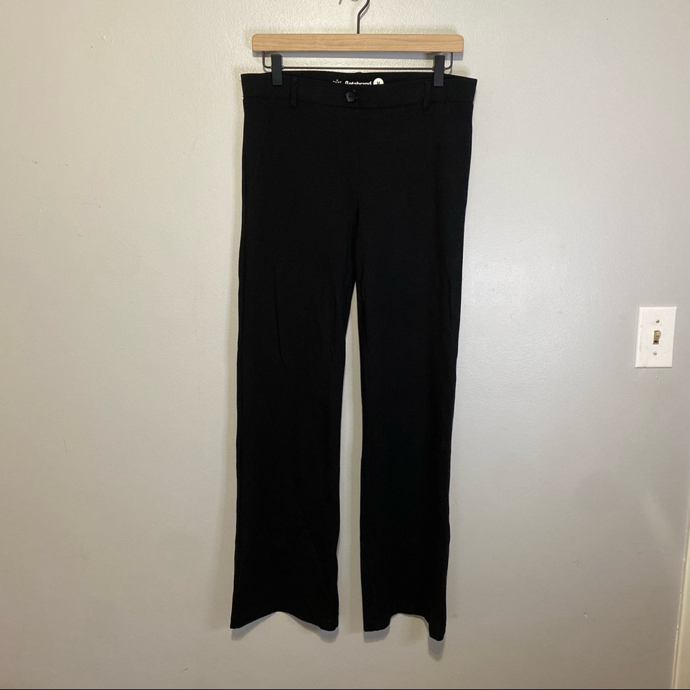 Betabrand Medium Solid Black Straight Leg Stretch Women's Pants Work Yoga
